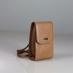 Bolsa Lia Caramelo - Metal Níquel | Couro Legítimo
