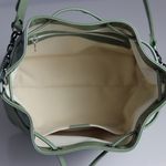 Bolsa Luz Verde Sálvia | Couro Legítimo