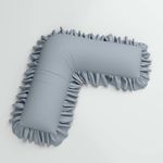 Fronha Vitória / Amamentação "G" Com Babado (Cinza Grafite) - Exclusiva Malha Novo Toque 100% Algodão - Super Penteada 