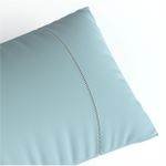 Fronha Ponto Palito - 0.50m X 0.70m - Exclusiva Malha Novo Toque 100% Algodão Super Penteada - Azul Blue (1pç)