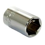 Soquete Sextavado CRV Curto 3/8 Pol Encaixe 1/2 Pol 205502BBR Belzer