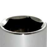 Soquete Sextavado CRV Curto 3/8 Pol Encaixe 1/2 Pol 205502BBR Belzer