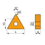Pastilha de Torno TNMG 160408ER SI:T8330 Dormer