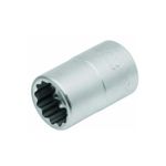 Soquete Estriado Crv Curto 21mm Encaixe 3/4 Pol 017.017 Gedore