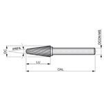 Lima Rotataiva Cônica Com Raio 10,0mm 0x6.0 P72110 Dormer