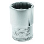 Soquete Estriado Crv Curto 15 mm Encaixe 1/2 Pol 015.106 Gedore