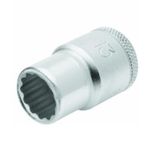 Soquete Estriado Crv Curto 15 mm Encaixe 1/2 Pol 015.106 Gedore