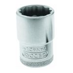 Soquete Estriado Crv Curto 21mm Encaixe 1/2 Pol 015.112 Gedore