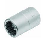 Soquete Estriado Crv Curto 28mm Encaixe 3/4 Pol 017.016 Gedore