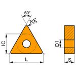 Pastilha Torno TNMG 160404ER SI:T8430 Dormer