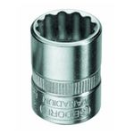 Soquete Estriado Crv Curto 5,5mm Encaixe 1/4 Pol 013.104 Gedore