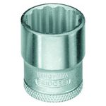 Soquete Estriado Crv Curto 18mm Encaixe 3/8 Pol 014.013 Gedore
