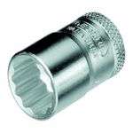 Soquete Estriado Crv Curto 18mm Encaixe 3/8 Pol 014.013 Gedore