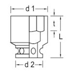 Soquete Sextavado de Impacto K32 - 3/4 pol x 19 mm 20.001 - GEDORE