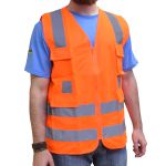 Colete Refletivo tipo Blusão com 4 Bolso Laranja Tam XG 72130 Vicsa 