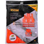 Colete Refletivo tipo Blusão com 4 Bolso Laranja Tam XG 72130 Vicsa 