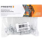 Gancho Duplo para Painel Porta ferramentas com 10 Peças 90412 Presto