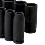 Jogo de Soquete de Impacto Sextavado 1/2 Pol 10 a 24mm com 11 Peças 1326255 Stels
