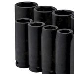 Jogo de Soquete de Impacto Sextavado 1/2 Pol 10 a 24mm com 11 Peças 1326255 Stels