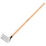 Forcado Curvo 4 Dentes com Cabo de Madeira 120cm 77140544 Tramontina