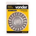 Escova Circular de Aço Carbono torcida 4.1/2 x 1/4 x 7/8 Pol 6325141212 - Vonder