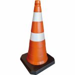 Cone de Sinalização Rígido com Base 75cm 700.00130 Plastcor