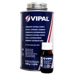 Kit Cola Cimento Vipafix 1Kg 472001 + Catalisador para Vipafix 30-60min 50ml 472101 Vipal