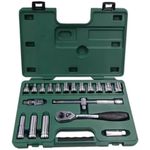 Jogo de Soquete Sextavada 1/2 Pol 10 a 24mm com 20 Peças ST09005SJ Sata