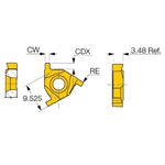 Pastilha Intercambiavel GTMA 16ER/IL 195 IC508 6411118 Iscar 