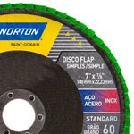 Disco Flap Lixa Metal Standard R244 180 x 22mm P60 66254450147 Norton