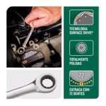 Chave Combinada com Catraca Plana CRV 9/16 Pol ST43105ST Sata 