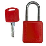 Cadeado Plástico com Haste de Alumínio Vermelho 30mm CMVM140CD Tagout