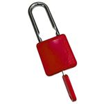 Cadeado Plástico com Haste de Alumínio Vermelho 30mm CMVM140CD Tagout