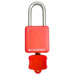 Cadeado com Haste Metal Vermelho 38mm 1CH Q66332VM Qualisseg