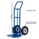 Carro Armazém para Carga de 300kg com Rolete Azul 30A Metalosa