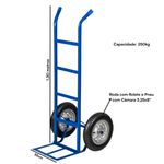 Carro Armazém para Carga de 250kg com Rolete Azul 25A Metalosa