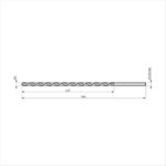 Broca Com Haste Paralela Extra Longa 7/16 Pol x 400mm A1257/16x400 Dormer