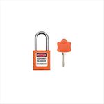 Cadeado Plástico Com Haste Metálica Laranja 38 x 6,3mm 2ch Cmcla240cm Tagout