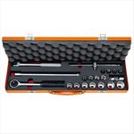 Jogo De Soquete Estriado/sextavado Crv Curto 6 à 22mm 44816421 Tramontina Pro