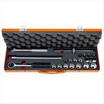 Jogo De Soquete Estriado/sextavado Crv Curto 6 à 22mm 44816421 Tramontina Pro