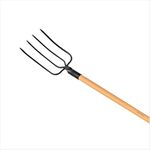 Forcado Reto Com 4 Dentes Cabo De Madeira 120cm 77144544 Tramontina