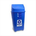 Lixeira Seletiva Basculante 50l Azul 757az Plasvale