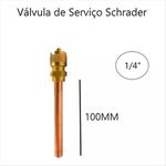 União Com Válvula Schrader Cobre 1/4 Pol 10cm Com 5 Peças 11937 Goldpac