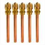 União Com Válvula Schrader Cobre 1/4 Pol 10cm Com 5 Peças 11937 Goldpac