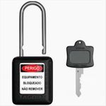 Cadeado Plástico Com Haste De Alumínio Preto 6,35x38mm Calpr140cd Tagout