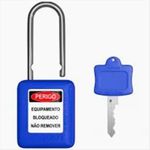 Cadeado Plástico Com Haste De Inox Azul 25,4mm Caaz225cd Tagout