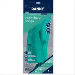 Luva Nitrílica Nitriflex Verde com Cano Longa 46cm Tam M DA-36104 Danny