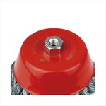 Escova Aço Trancado Rosca M14 100mm 319,0022 Rocast