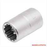Soquete Estriado Curto Crv 27mm Encaixe 3/4 Pol 017.005 Gedore