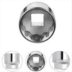 Soquete Estriado Crv Curto 16mm Encaixe 1/2 Pol 3300331 Gedore Red